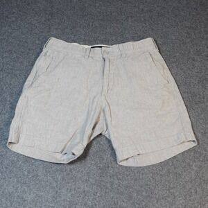 Abercrombie & Fitch Mens Stretch Shorts Gray Textured Stripe Size 30